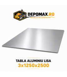 Tabla aluminiu lisa 3mm, 1250x2500mm (1050A)